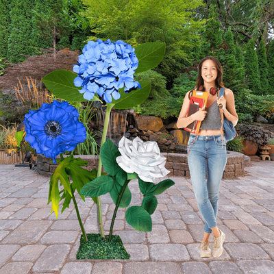 Event Decor Flowers- Giant Flower Backdrop – 5 or 7 ft Tall Customizable Floral Display - amazinggiantflowers