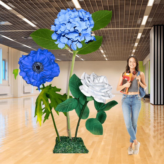 Event Decor Flowers- Giant Flower Backdrop – 5 or 7 ft Tall Customizable Floral Display - amazinggiantflowers