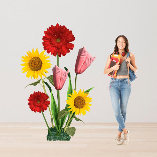 Flowers of Grace Giant Flower Backdrop – 5 or 7 ft Tall Customizable Floral Display - amazinggiantflowers