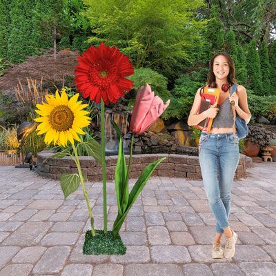 Flowers of Grace Giant Flower Backdrop – 5 or 7 ft Tall Customizable Floral Display - amazinggiantflowers