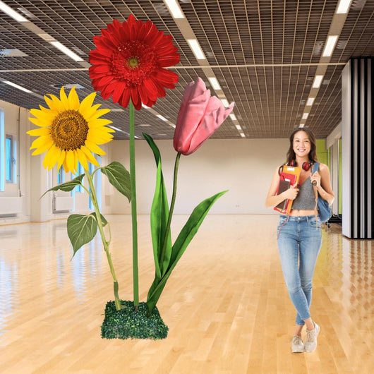 Flowers of Grace Giant Flower Backdrop – 5 or 7 ft Tall Customizable Floral Display - amazinggiantflowers