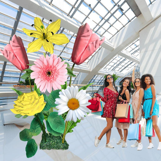 Spring Seasonal Display of Giant Flowers