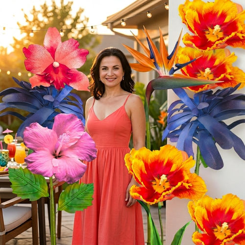 🎨 3D Visualizer-Tropical Flower Arrangement Designer - Interactive Event Mockup