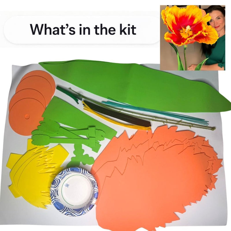 Tropical Party Ideas - Parrot Tulip Kit - Easy 3 - Step Build - amazinggiantflowers