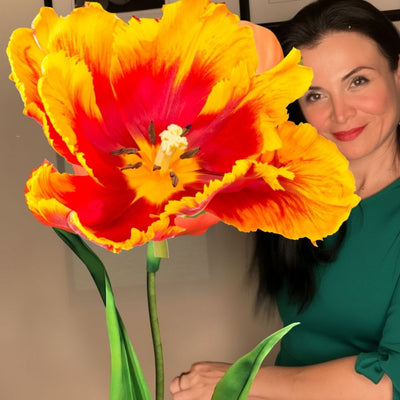 Tropical Party Ideas - Parrot Tulip Kit - Easy 3 - Step Build - amazinggiantflowers