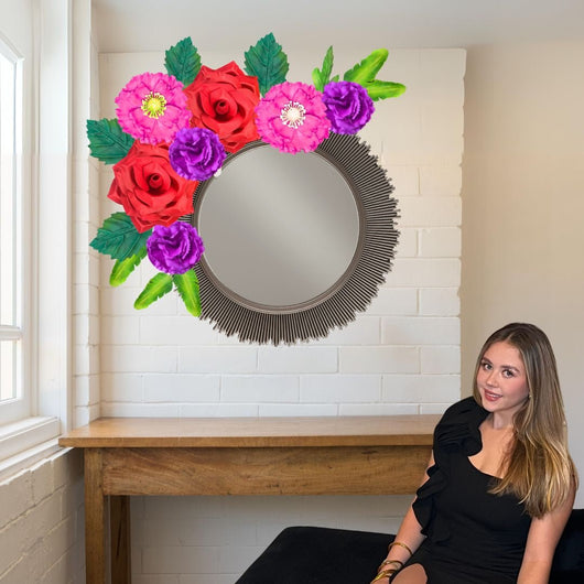 Welcome Sign Wall Flowers - amazinggiantflowers