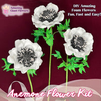 White Anemone Handheld Kit - Bloom & Shape (3 Flowers)