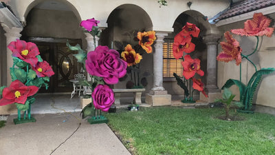 Corporate Event Decor Ideas: Fuschia Red Rose Arrangement